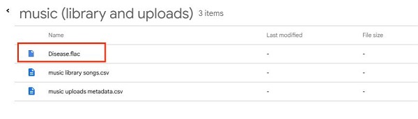 exported youtube audio using google takeout