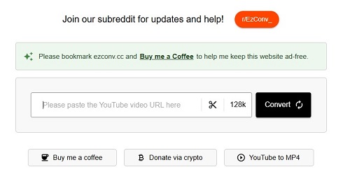 ezmp3 converter interface