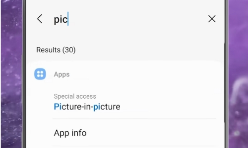 find picture in picture option on android