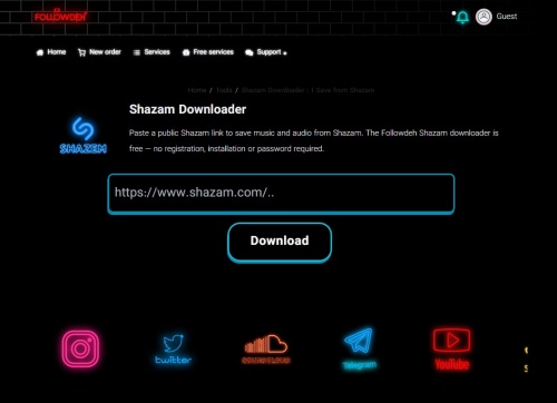 followdeh shazam music downloader