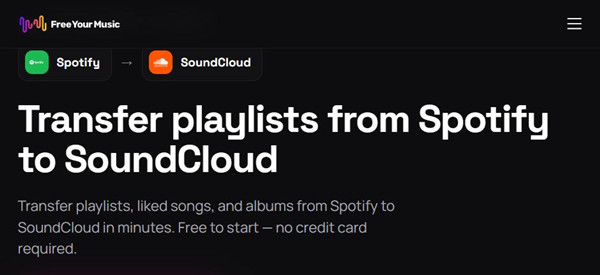 freeyourmusic spotify to soundcloud