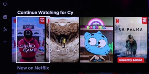highlight the unwanted item in the netflix continue watching row on tv