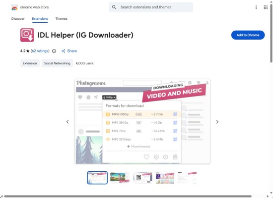 idl helper instagram audio downloader
