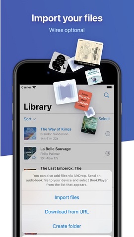 import audiobook files to bookplayer
