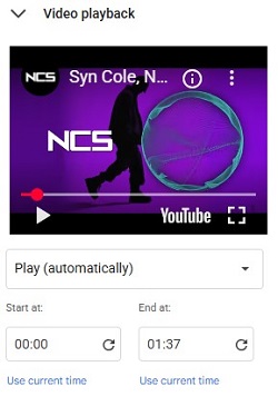 insert audio from youtube video in google slides