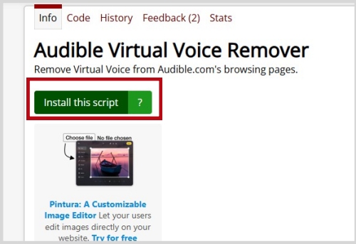 install the audible virtual voice remover script
