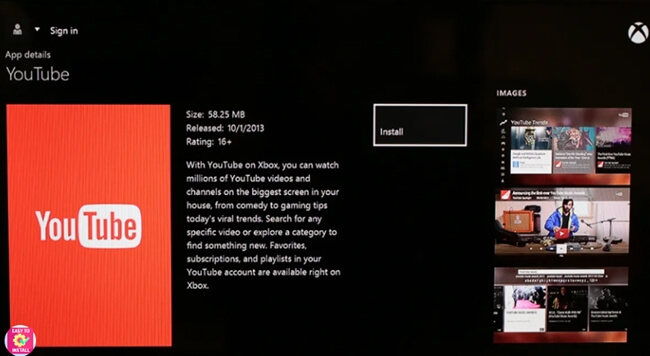 install youtube on xbox