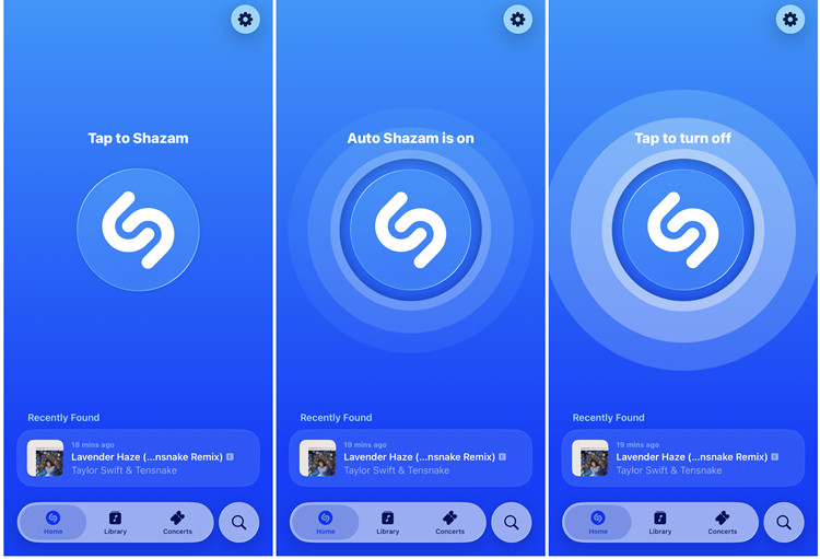 ios shazam turn on auto shazam