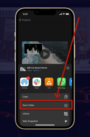 iphone export imovie