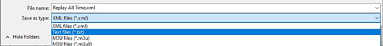 itunes file library export playlist save as type text files