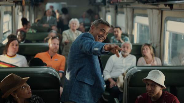 jay kelly on a train