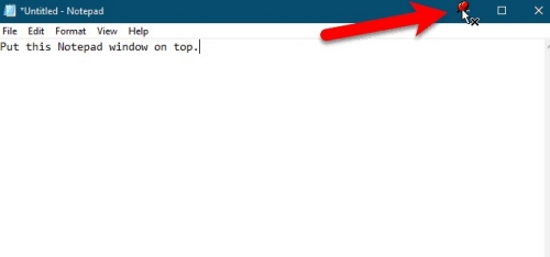 keep a window always on top with deskpins