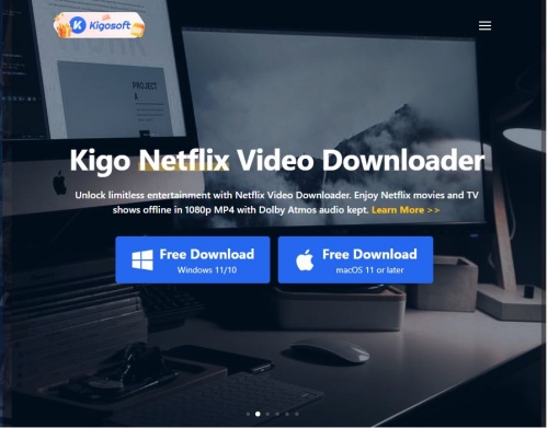 kigo netflix video downloader web page