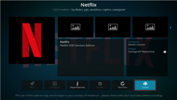 kodi install netflix add on