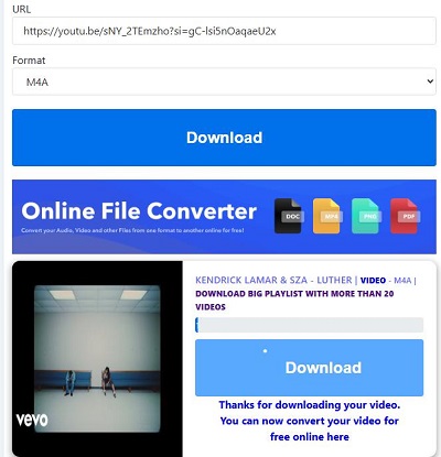 loaderto youtube m4a converter