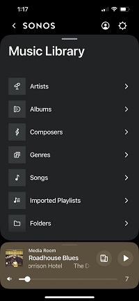 local music file on sonos app