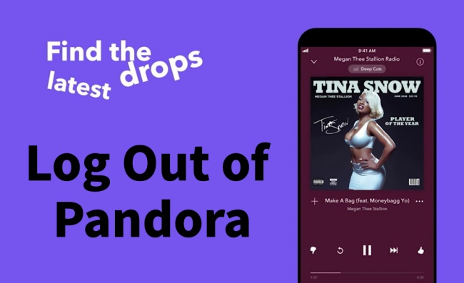 log out of pandora