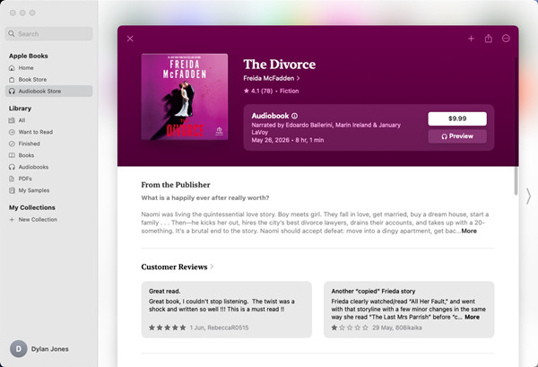 mac apple books audiobook store title details