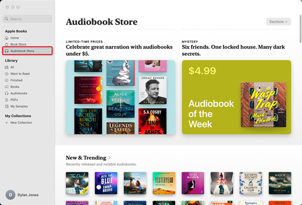 mac apple books audiobook store