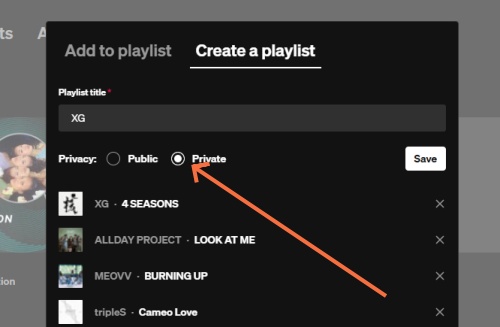 make private playlist soundcloud pc
