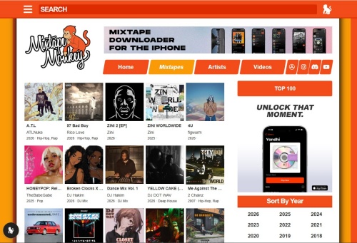 mixtapemonkey web page