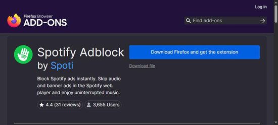 mozilla addons spotify adblocker by spoti