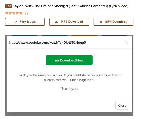 mp3paw download button