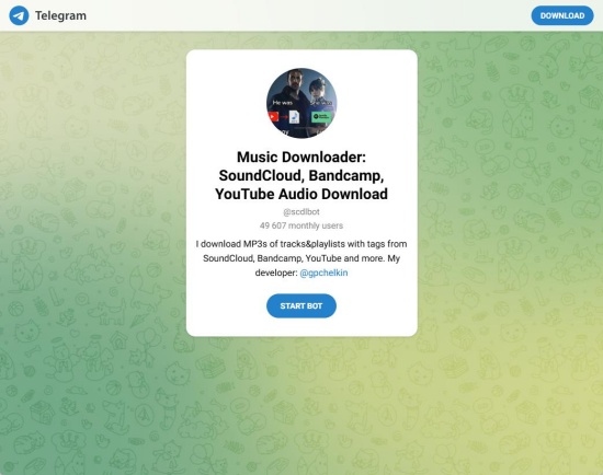 music downloader scdlbot telegram bot