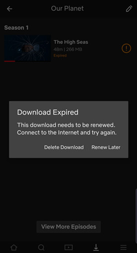 netflix download expired