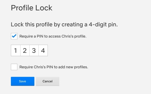 netflix profile lock