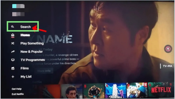 netflix search in netflix on roku