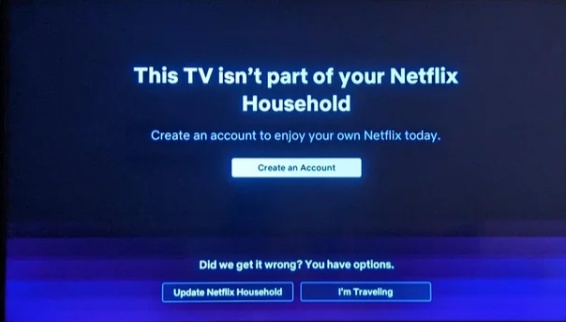 not part of your netflix household
