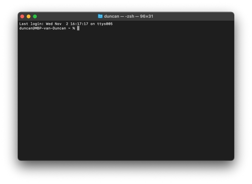 open terminal on mac