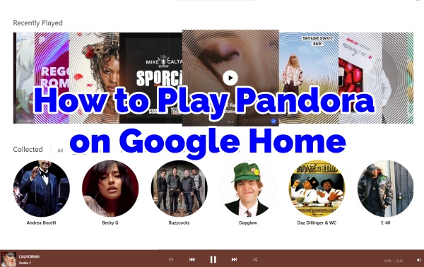 pandora to google home