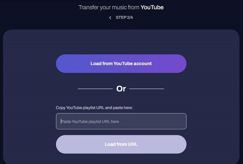 paste the youtube playlist url