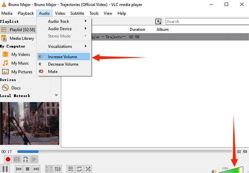 play youtube music in vlc player