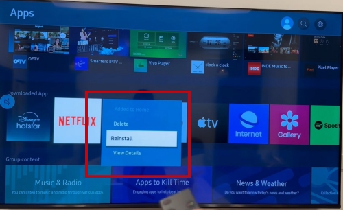 reinstall netflix to update it and fix netflix issues on tv