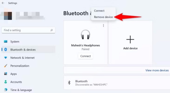 relink bluetooth windows