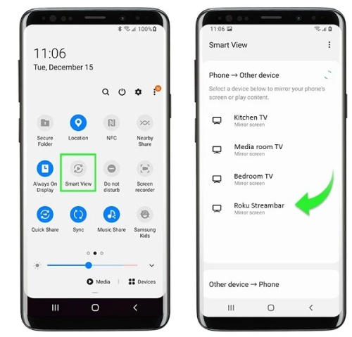 samsung mirror screen