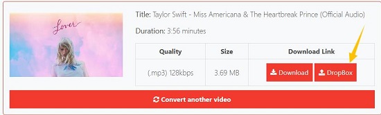 save youtube mp3 to dropbox using onlymp3
