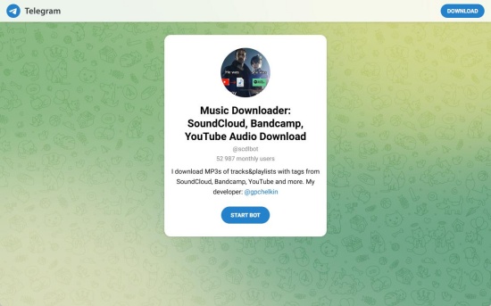 scdlbot soundcloud telegram bot