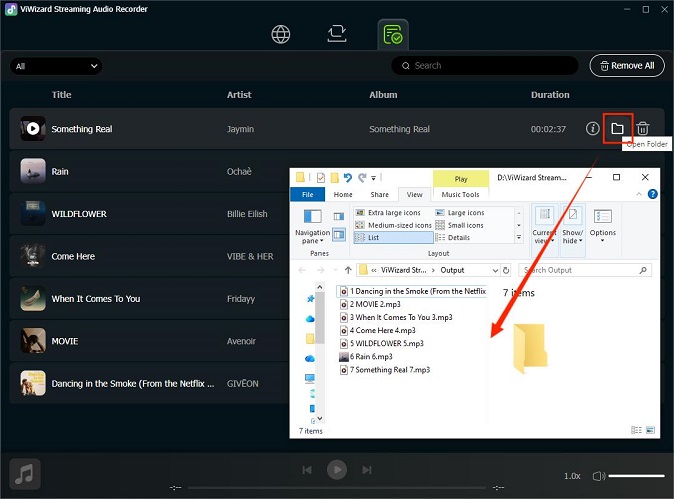 see converted youtube music songs