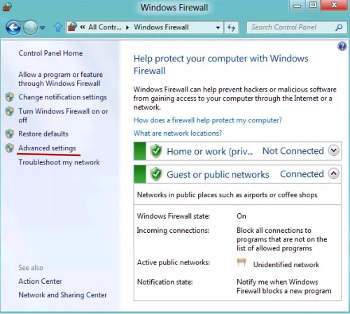 set up windows firewall to connect audiobookshelf