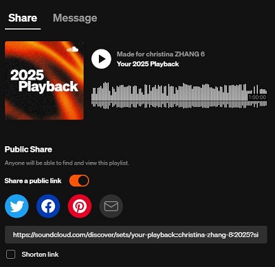 share soundcloud playback playlist on desktop