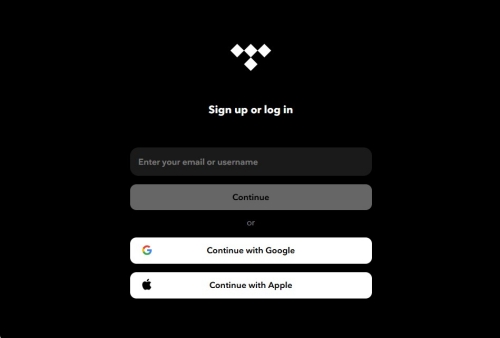 sign in to tidal on desktop