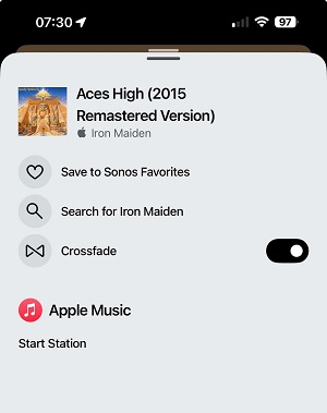 sonos crossfade