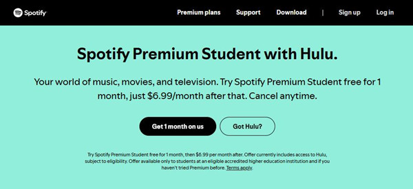 spotify premium student get started