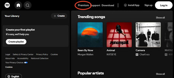 spotify web premium