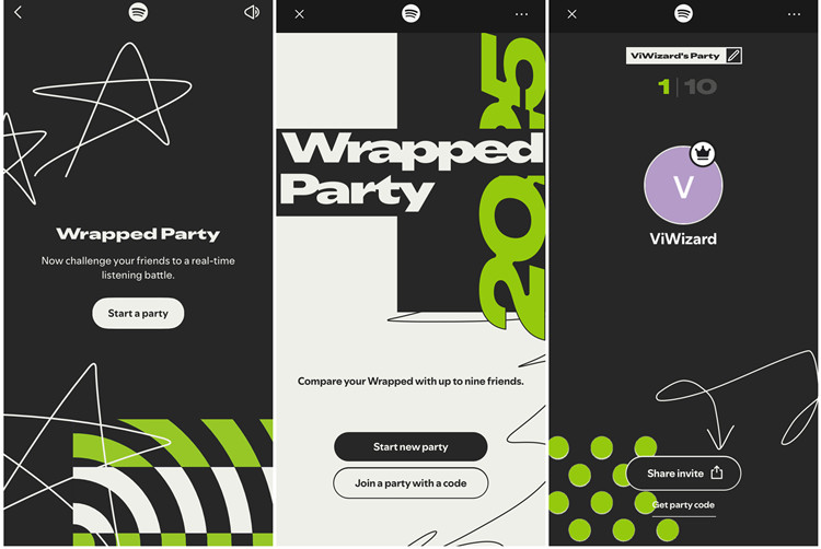 spotify wrapped start a party