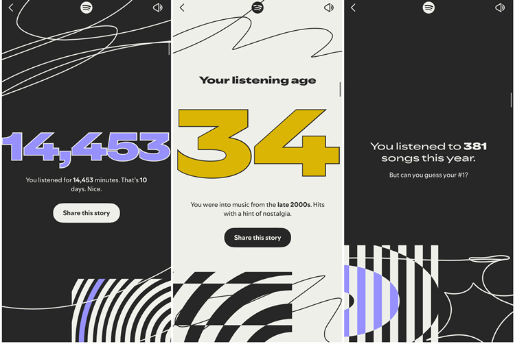 spotify wrapped your listening minutes age total songs